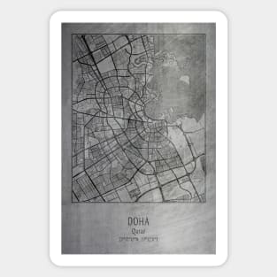 Doha, Qatar, city map poster Sticker